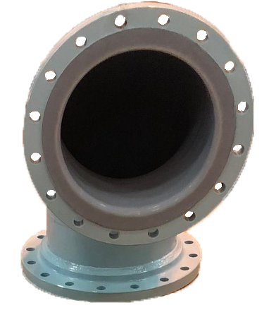 Rotolined pipe for a chemical plant