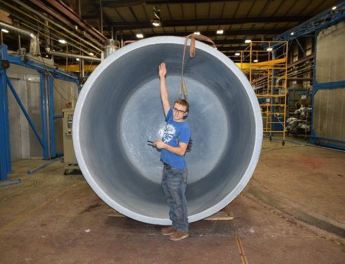 Large-Scale Rotational Lining for Chemical Processing Equipment